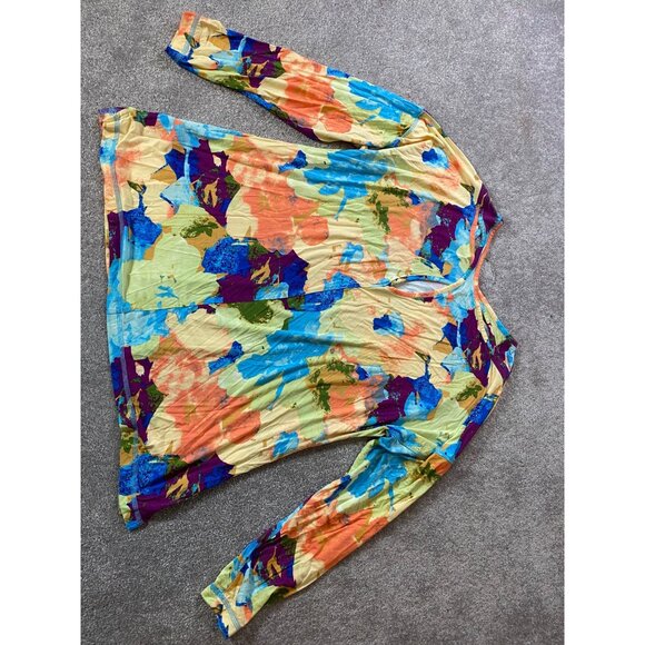 Lot Of 3 Womens Long Sleeve Printed Tops Vibrant Abstract Patterns XL - Picture 5 of 13